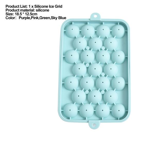 Большая емкость, легкосъемная силиконовая решетка для льда, желе, йогурт, форма для ледяного шара, холодильник, ящик для льда, пищевой контейнер для льда