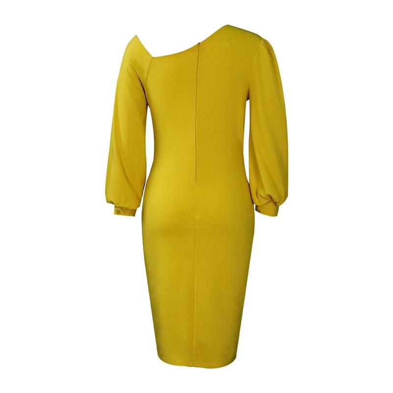 Облегающее платье-футляр с длинными рукавами, профессиональное темпераментное платье для офиса, темперамента, поездок на работу