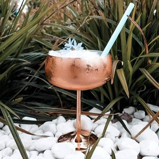 Бокал для вина из нержавеющей стали с широким горлом, удобная ручка, устойчивый к изгибу, прочный бокал для шампанского-купе