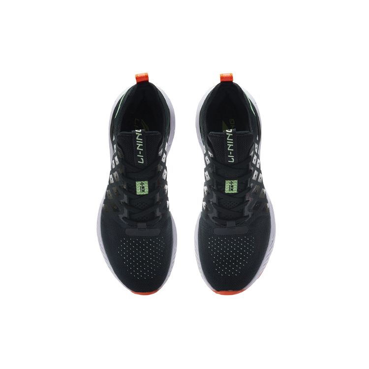 Li Ning Серия Soft Однотонные Плетеные Амортизирующие Дышащие Низкие Повседневные Кроссовки Мужские Черный Белый ARSR019-2