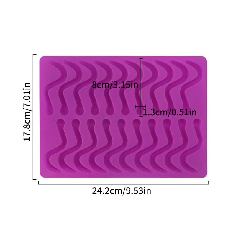 20 шт. креативные отверстия для самостоятельного изготовления силиконовых формочек для желейных змей, червей, шоколада, конфет, желе, формочек для льда, инструментов для декора торта