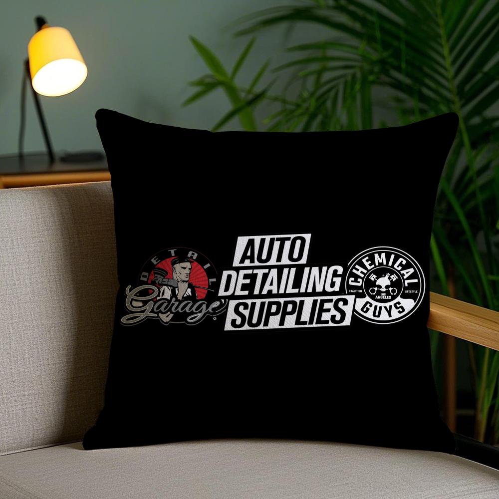 Chemical Guys Detail Garage Подушка Чехол Плюшевая Ткань Мягкая Двусторонний Печатный Невидимая Молния Чехол для Подушки Дивана Домашний Декор