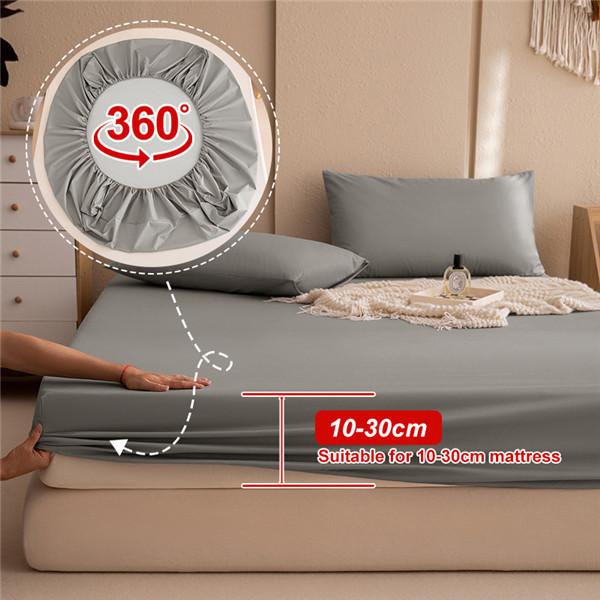 2024 Super Waterproof Bed Fitted Sheet Bed Sheet with Elastic Band Anti-slip Mattress Cover Mattress Protector for Single Double