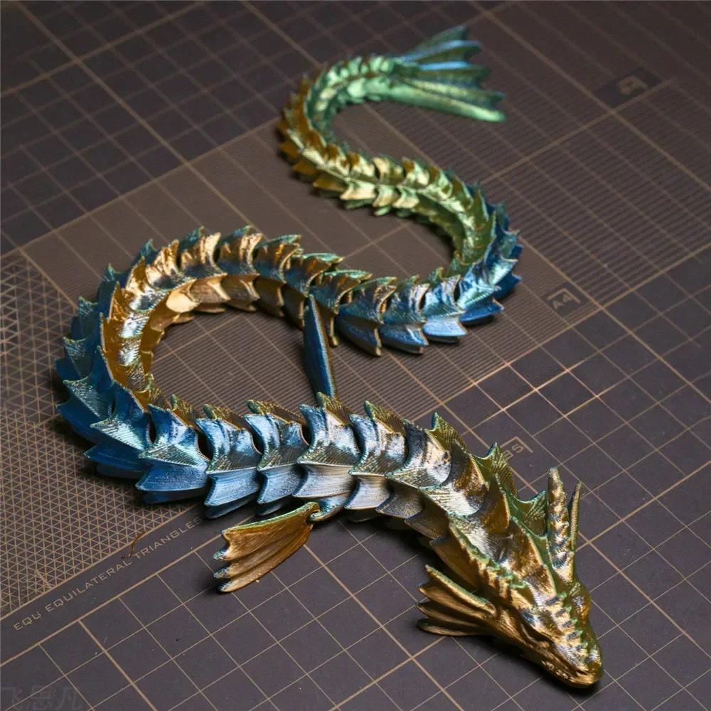 3D Print Dragon Model Toys 35Cm Creative Dragon Office Desktop Ornament Plants Rockery Fish Tank Landscaping Decoration Kid Toy