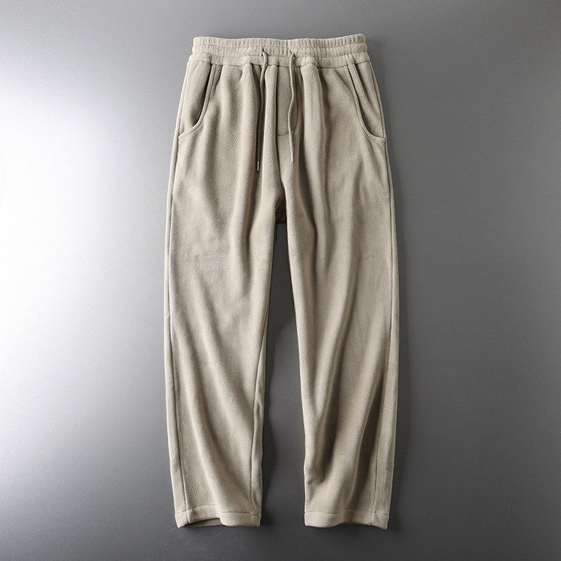 Double-Sided Polar Fleece Winter Thickened Straight Export Sweatpants