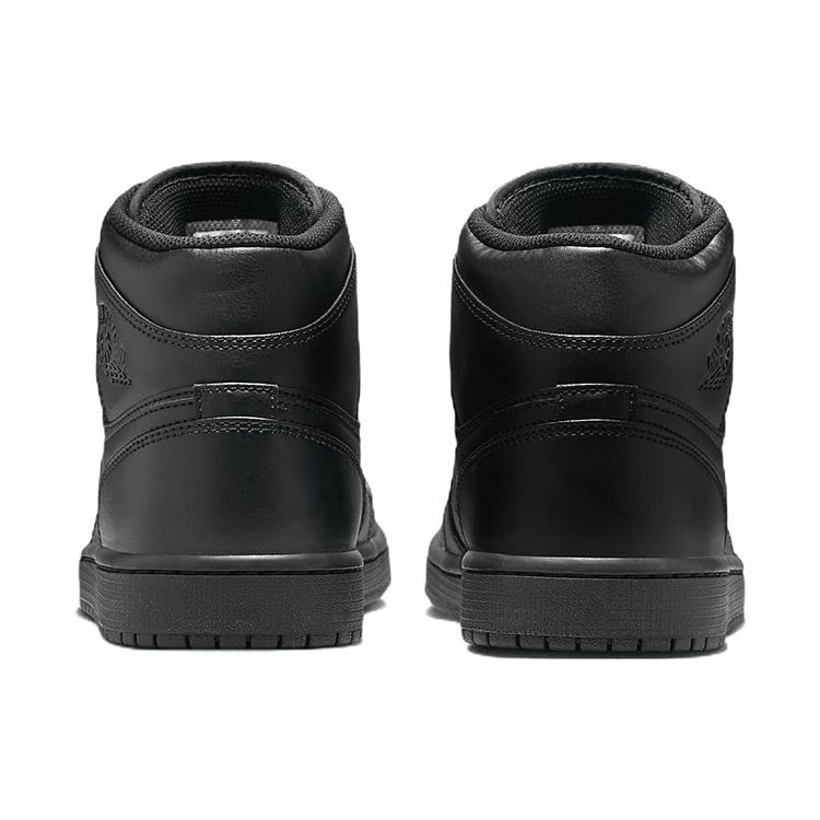 Мужские кроссовки Air Jordan 1 Mid Triple Black 2022 554724-093