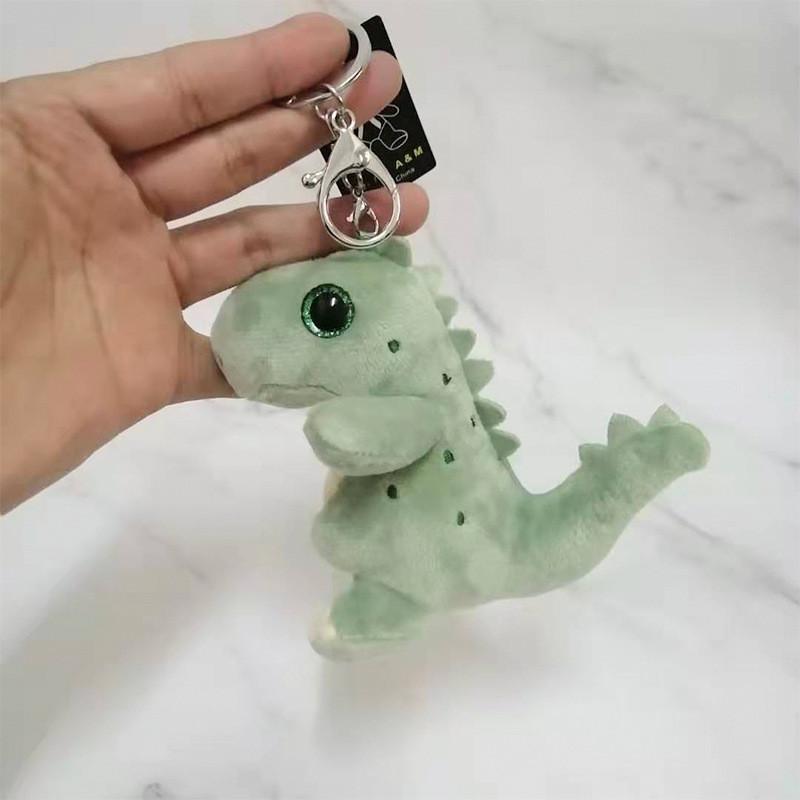 Adorable Green Plush Dinosaur Keychain Accessory Soft Cute Stuffed Toy Gift