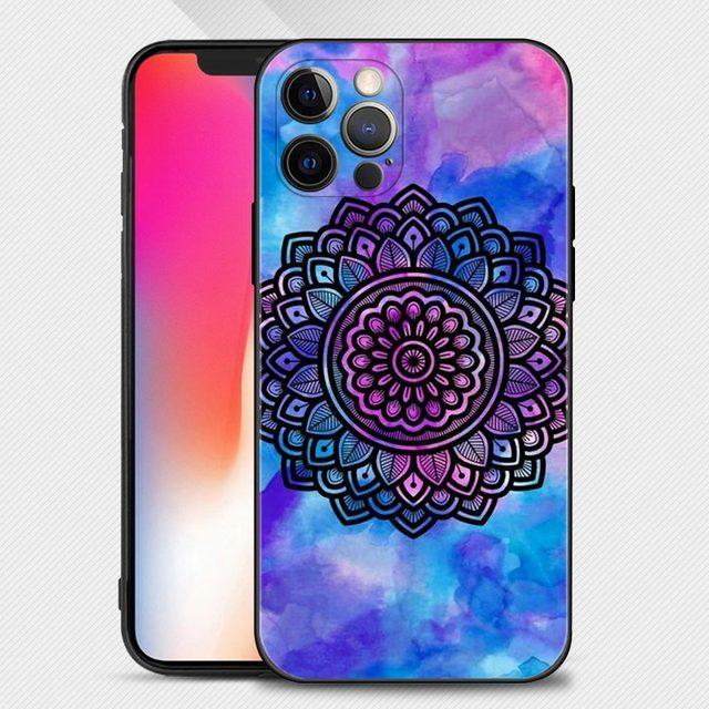 Чехол для телефона Mandala Chakra Yoga для Iphone 14 14 13 12 11 Pro Max Xs Max Xr X 7 8 Plus 12 Mini 6s, силиконовый чехол черного цвета