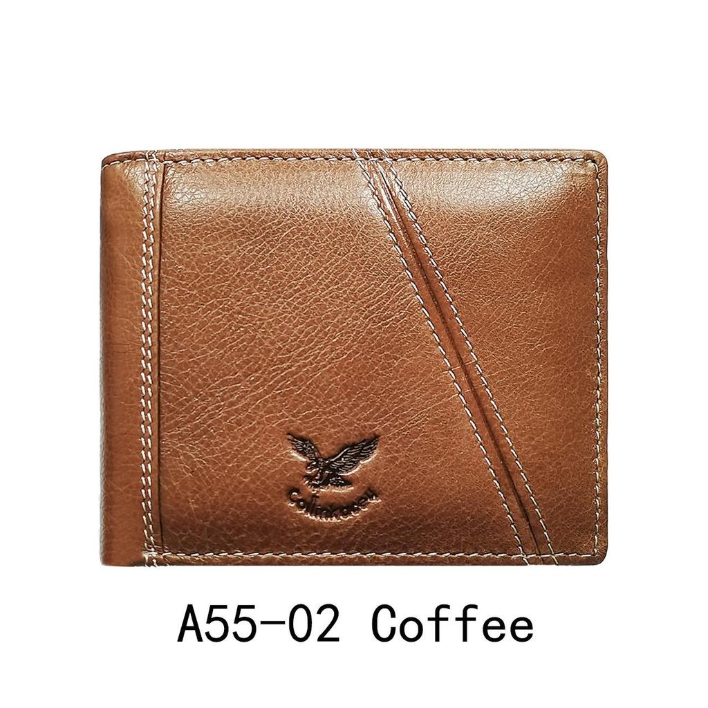 Мужской ретро-складной кошелек из натуральной кожи и держатель для карт