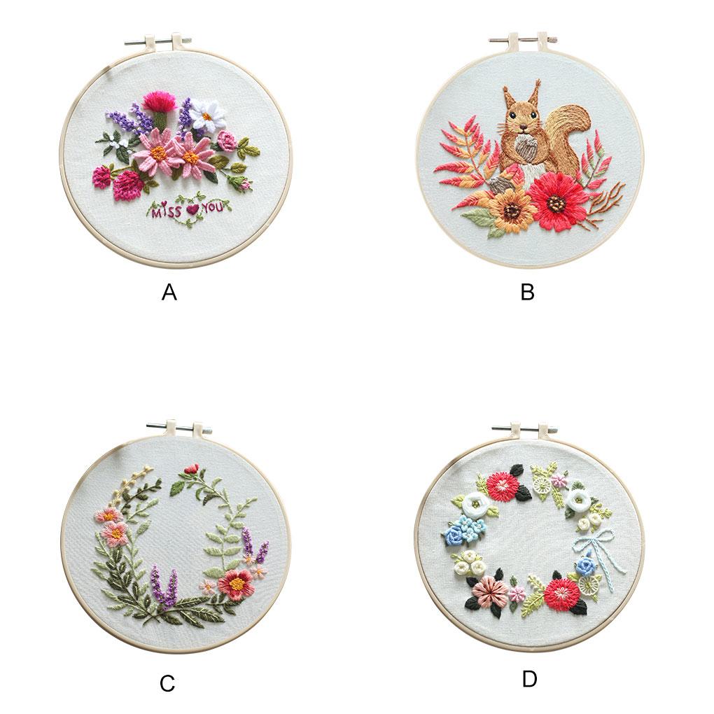 Стартовый набор для вышивания с напечатанным рисунком. Инструменты для самостоятельной вышивки для начинающих.