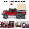 1/24 Ford F150 Raptor Diecast Trucks,  F150 Pickup Truck with Sightseeing Cabin, Pull Back Truck Toys with Light and Sound for Kids Ages 4-8