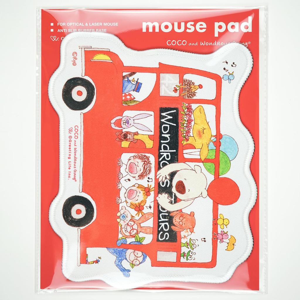 Коврик для мыши Coco-chan Greeting Life Bus RYZ-1088 красный