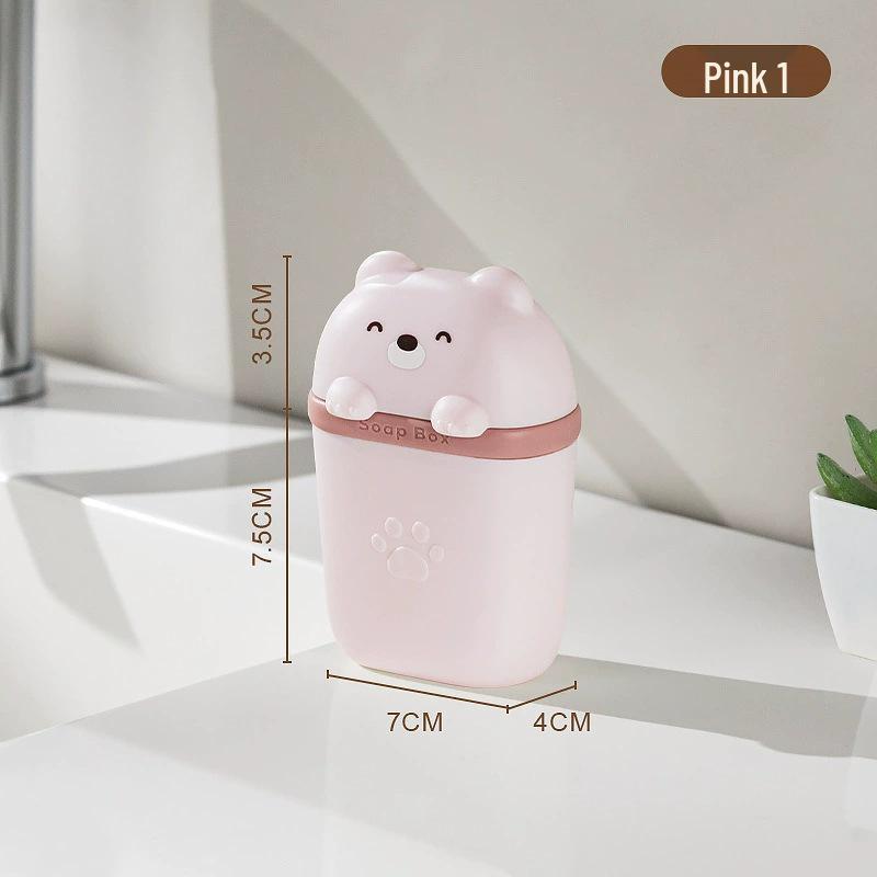 Creative Portable Travel Soap Dish with Lid and Drainage