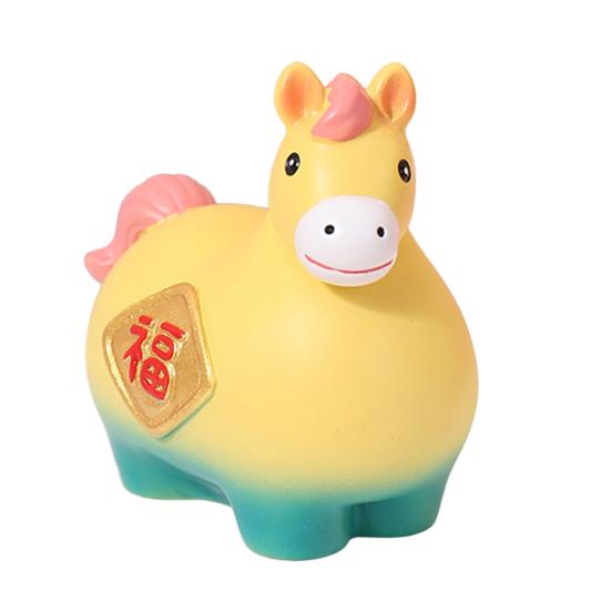 Мультяшная фигурка лошади Yousheng Приносит удачу, богатство, мини-статуэтка лошади, игрушка-непоседа «Весенняя лошадь», новогоднее украшение-орнамент