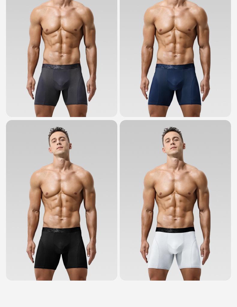 Мужские удлиненные трусы-боксеры Aoyuan Anti-Wear для бега, тренировочные шорты большого размера