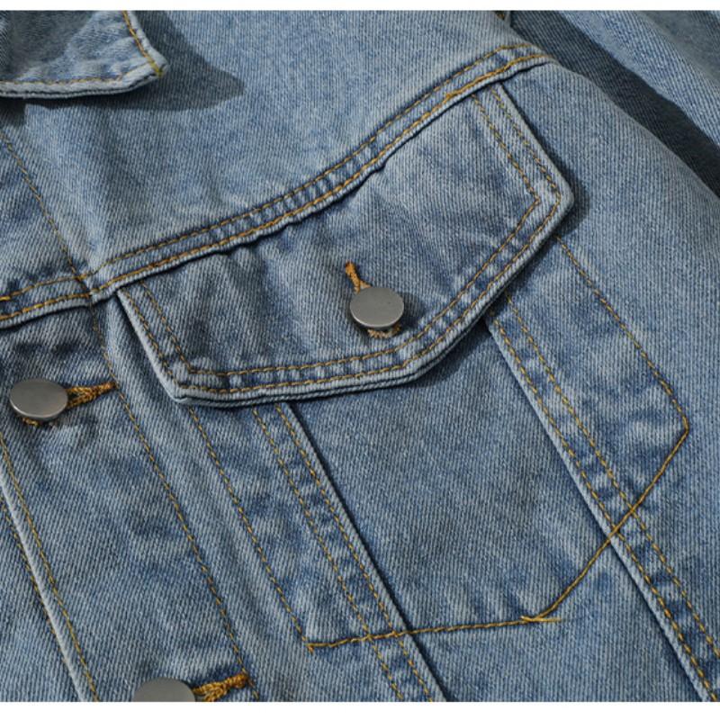 Весенне-осенняя новая мужская свободная джинсовая куртка в стиле ретро для пары, повседневное пальто, одежда