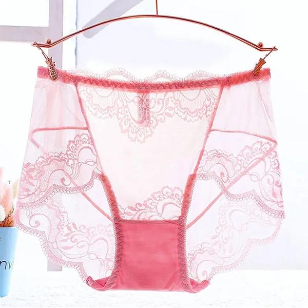 WTEMPO Большой размер, однотонное кружевное нижнее белье со средней талией, женские тонкие хлопковые дышащие повседневные дешевые сетчатые трусы с промежностью