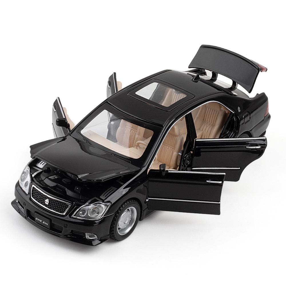 Toyota Crown 12th Generation Simulation Diecast & Toy Vehicles Sounds & Light Pull Back Car 1:32 Alloy Collection Model