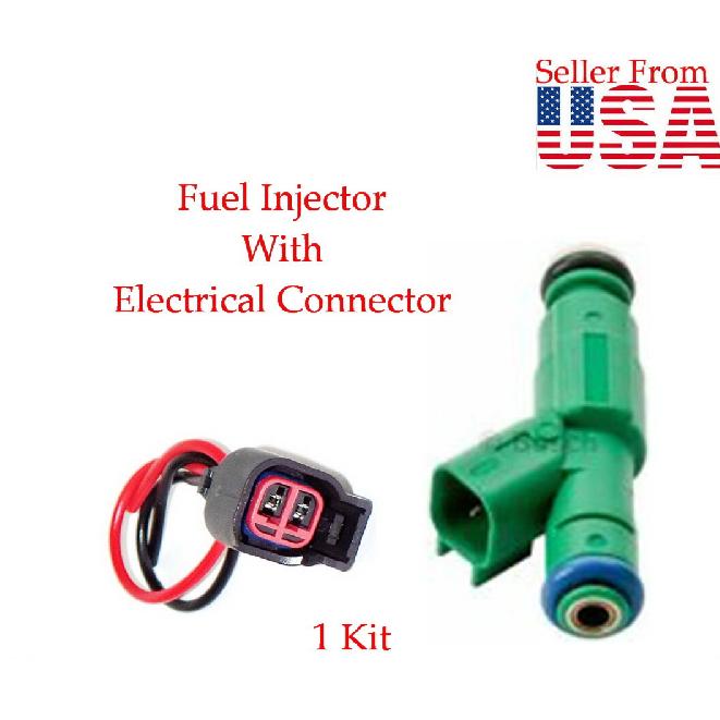 1 Kit Fuel Injector W/ Connectors FJ477 Fits:Town & Country Voyager Caravan