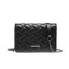 Kurt Geiger Black Quilted Chain Shoulder Bag Elegant Vintage Style Small Handbag