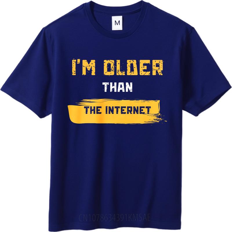 Retro Boys Summer Tshirt Im Older Than The Internet Short Sleeve Printed Crew Neck Unisex Tees Hiphop Cheap Tshirt