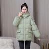 New Winter Bread Clothes Short Thickened Small Casual Tooling Printing Bread Down Cotton Cotton-padded Clothes Women