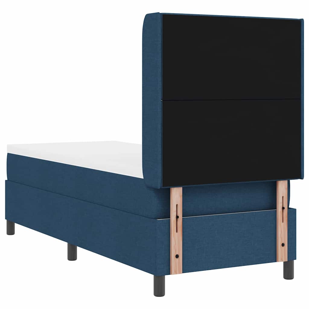 Boxspring bed with pillows and headboard Blue 200 x 80 cm Fabric