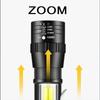 KDULIT Mini Portable Flashlight COB+XPE Zoomable Torch USB Rechargeable Outdoor Camping Fishing Long Range Emergency Lantern