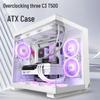 Корпус PCCOOLER C3T500 ATX с прозрачной боковой стороной, поддерживает разъем для задней панели материнской платы, водяное охлаждение на 360 градусов, готов к разгону.