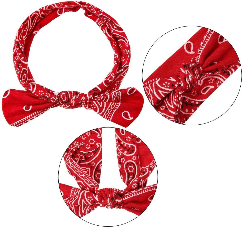 Аксессуары для волос Банданы Кроличьи ушки Повязка для волос Узел Головная повязка Ретро Повязка на голову Женские повязки с узлом