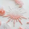 2pcs Pink Transparent Xmas Tree Hanging Ornaments Merry Christmas Decor  Home Desktop Decoration