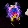 LED Glow Hair Bands Cheer Props Glowing Hair Hoops Colorful Glow Headband  for Children Adults
