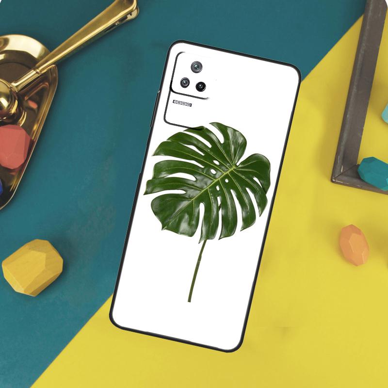 Зеленый чехол с листьями монстеры для Xiaomi 14T 11T 12T 13T Pro 13 14 15 Ultra POCO X7 Pro X3 X5 X6 F5 F6 M6 Pro Funda
