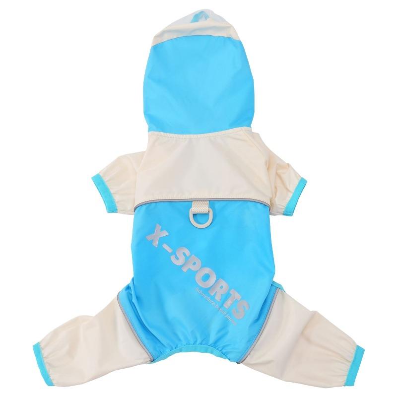Dog Raincoat Hood Pet Clothing Waterproof Outfits For Dogs Teddy Outdoor Reflection Pomeranian Raincoats Cats Dog Jacket Costume