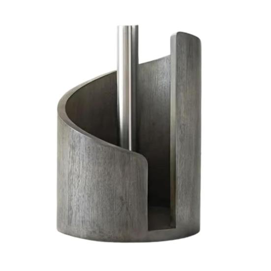 Настольный держатель для бумажных полотенец с круглой деревянной основой и железным держателем, отрыв одной рукой, деревянный держатель для бумажных полотенец для кухни, столовой