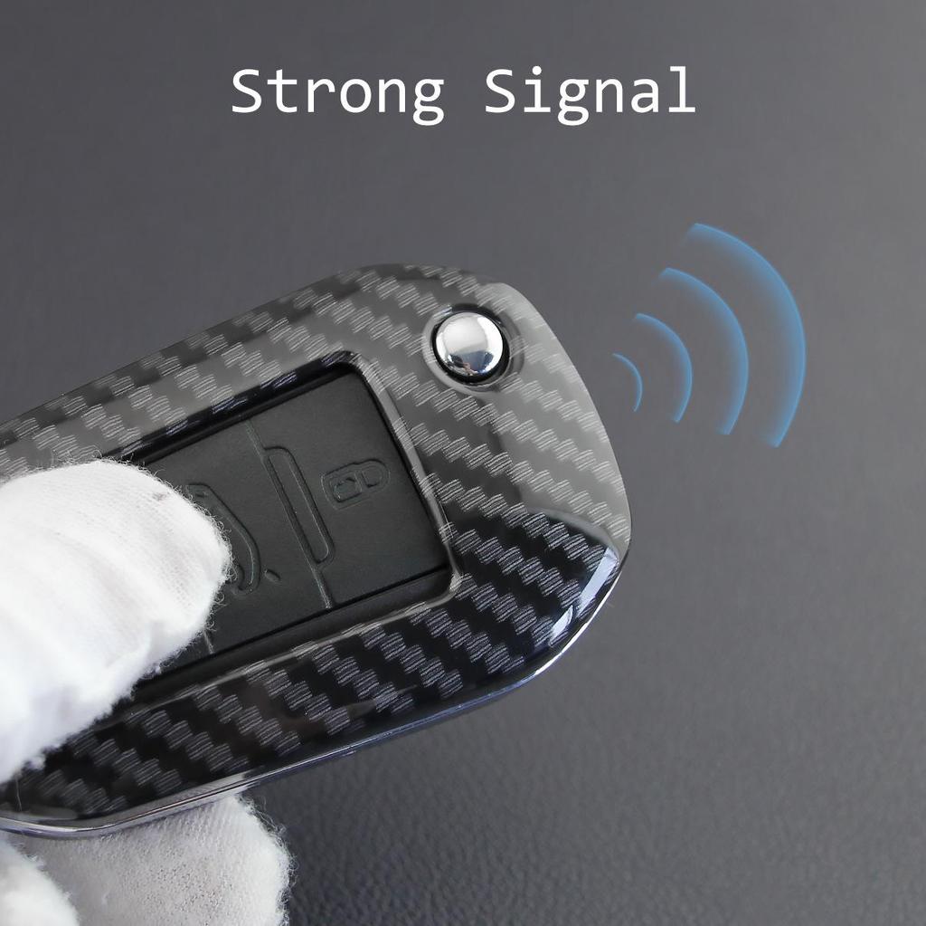 Carbon Fiber Protective Cover for Citroen C3 Aircross Elysee, 301, and Peugeot 208 Key Shells