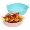 Air Fryer Silicone Basket Reusable Container Accessories Oven Tray Pizza Fried Chicken Baking Mold Protector Kitchen Tool
