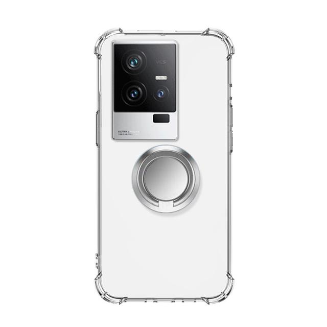 Прозрачный чехол с подставкой для кольца для vivo iQOO 11S, кронштейн-держатель, противоударный прозрачный чехол для iqqo 11 10 9 8 7 Pro, мягкий силиконовый защитный чехол для телефона