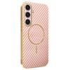For Samsung Galaxy S24+ Phone Case Carbon Fiber Textured Electroplated TPU Back Cover