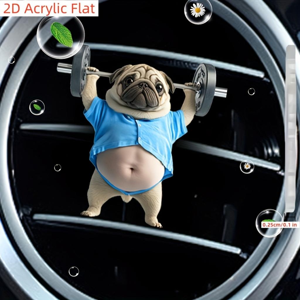 2D акриловый плоский симпатичный автомобильный воздуховод Habadog ароматерапевтический аппарат, акриловый автомобильный воздуховод декоративный зажим, освежитель салона автомобиля