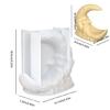 Santa Clause Moon Shaped Silicone Molds For Epoxy Resin Making Candle Tealight Holder Gypsum Ornament Christmas Gift