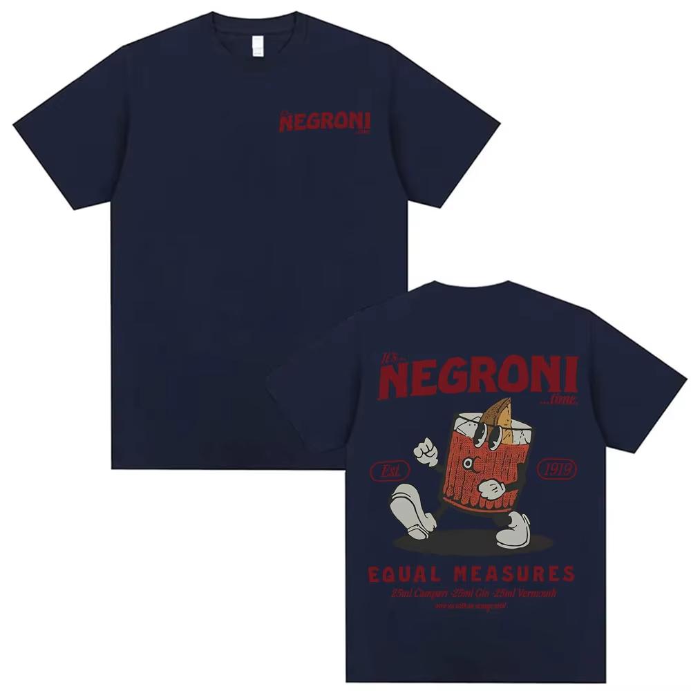 2025 Negroni Lovers Funny Gifts Meme T Shirt Unisex Trendy Aesthetic Comfort T-shirts Men Clothing Cotton Oversized T-shirt Tops