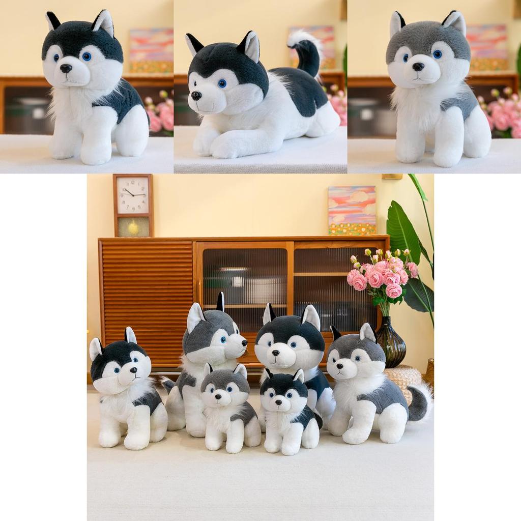 Большая плюшевая кукла Хаски, мягкая подушка для сна для кровати с мягким наполнителем из ПП хлопка