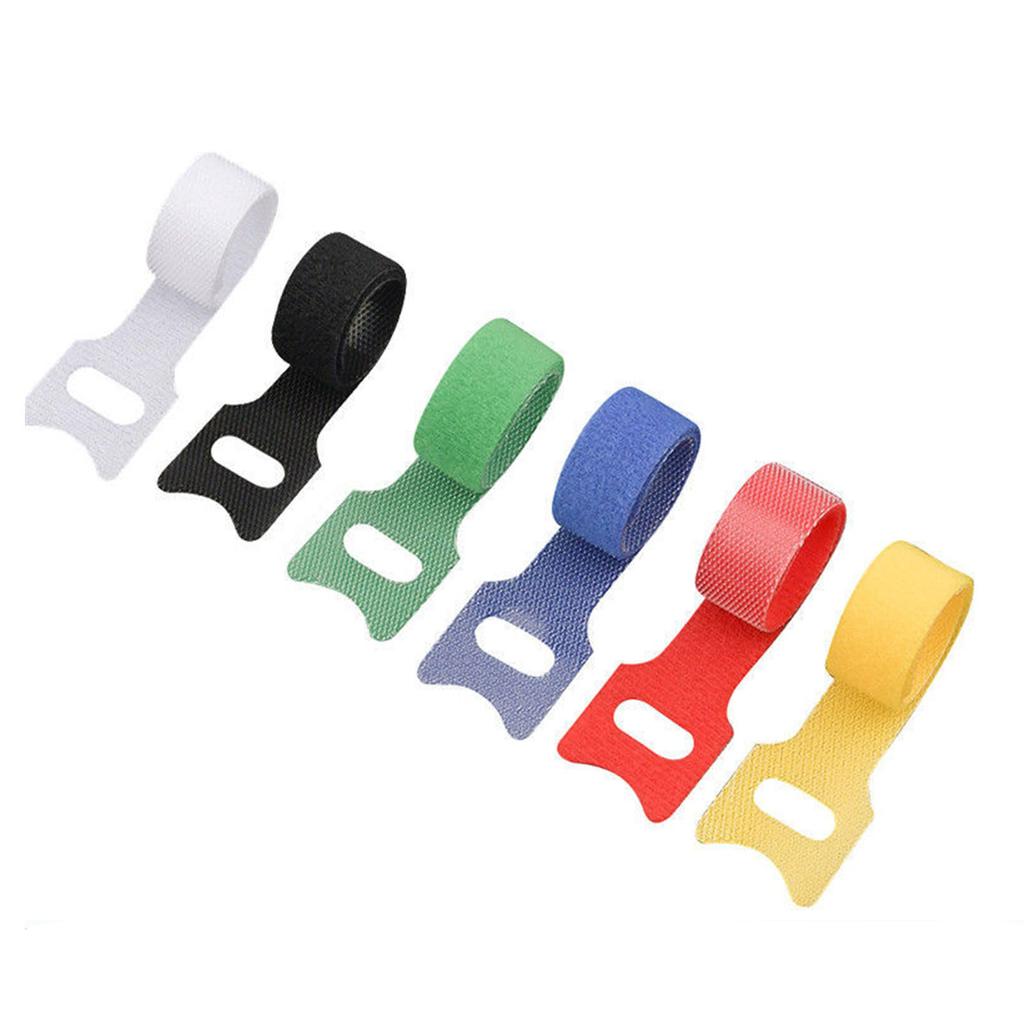 50Pcs Fastening Cable Ties Hook and Loop Nylon Rich Colors Cable Straps for House Office Man