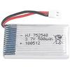 Rechargeable Lipo Battery 3.7V 500mAh | Compatible with Syma X5, X5C, X5SC, X5SW, Cheerson CX-30W | Energy Efficient | 45x25x9 Mm – 16g | Silver