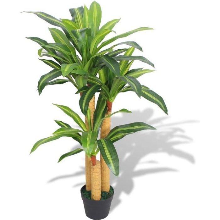 VidaXL Plante artificielle avec pot Dracaena 100 cm Vert