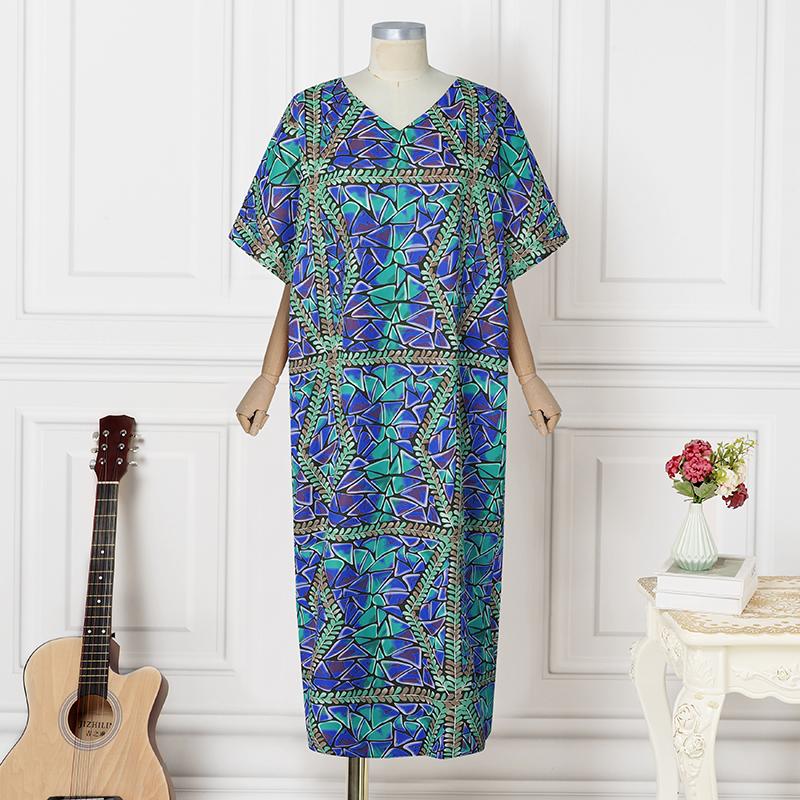 Oversized Women Short Sleeve Floral Print Casual Loose Dress