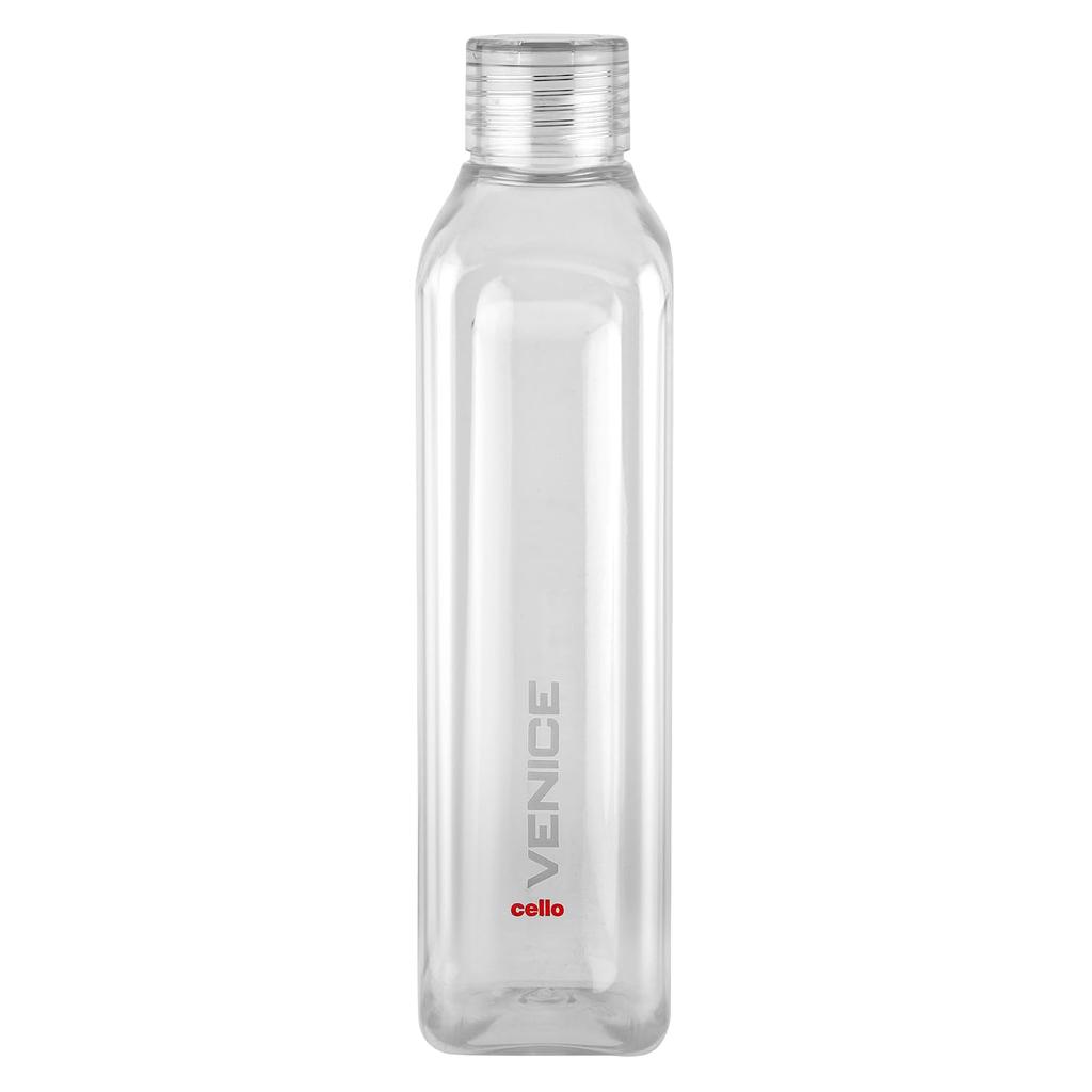 CELLO Многоразовые герметичные бутылки для холодильника для дома, офиса, путешествий | Набор из 3 небьющихся бутылок для воды объемом 1000 мл | Прозрачный стильный дизайн без BPA