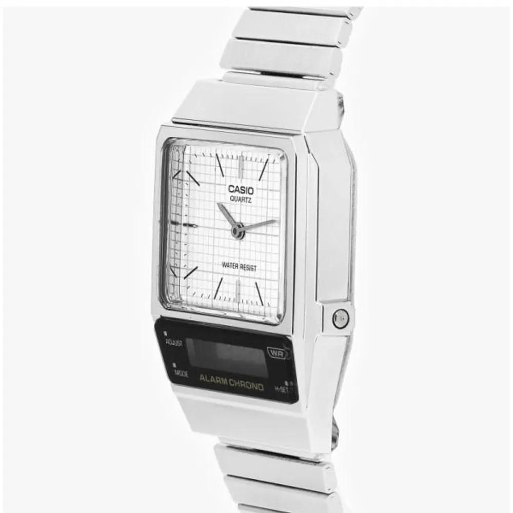 [Cio] AQ-800E-7ADF (AQ-800E-7A) Цифро-аналоговые квадратные винтажные ретро унисекс металлические часы