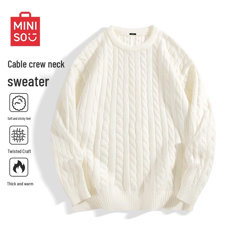 MINISO Couple's New Year Round Neck Knit Sweater